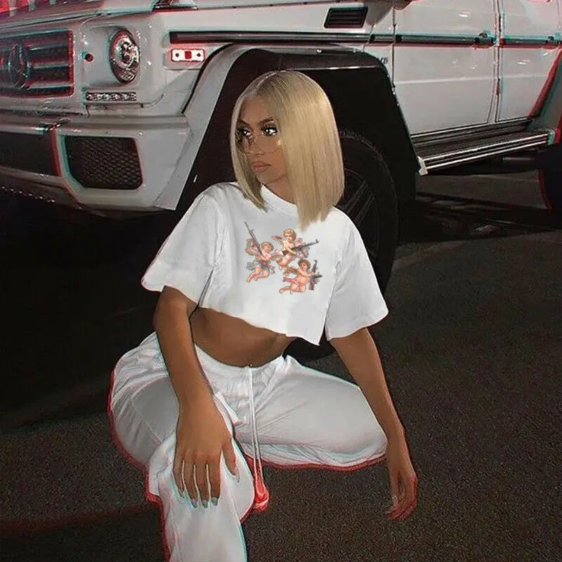 Лидер продаж Модная одежда Новая Брендовая женская укороченный топ на одно плечо