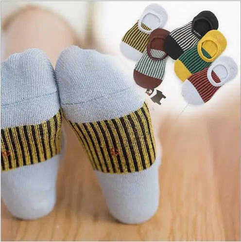 

1-12 Year Boy Socks Spring Summer New Cartoon Children's Cotton Socks Mesh Breathable Boat Socks 5 Pairs Pack