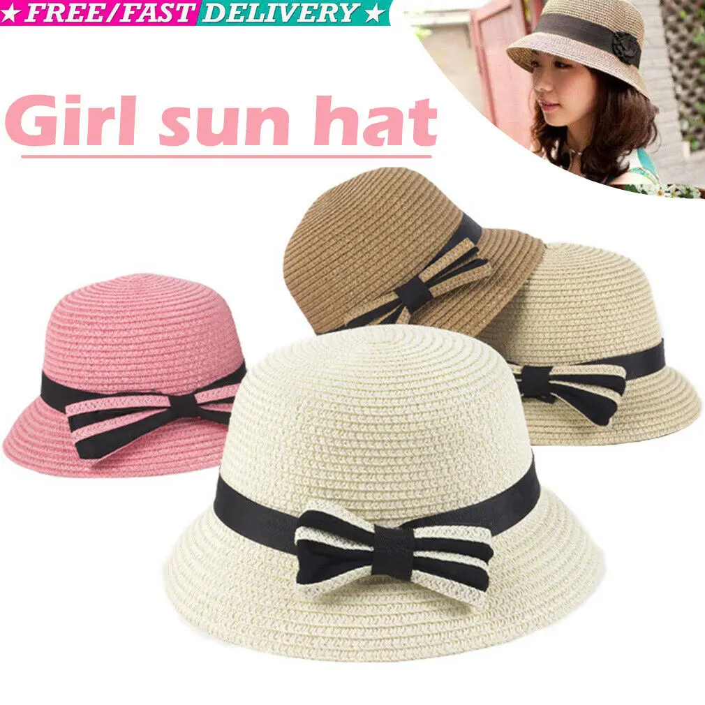 Летняя детская одежда с бантом в виде бабочки соломенные шляпы Fedora шапка детский
