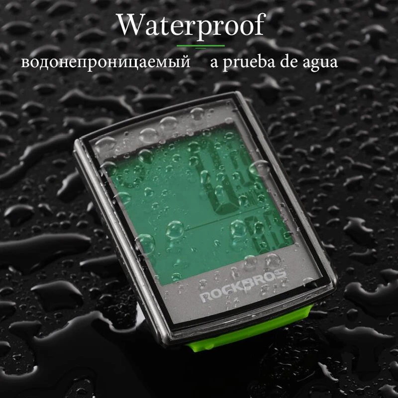 Rockbros велосипедный компьютер с ЖК подсветкой беспроводной секундомер