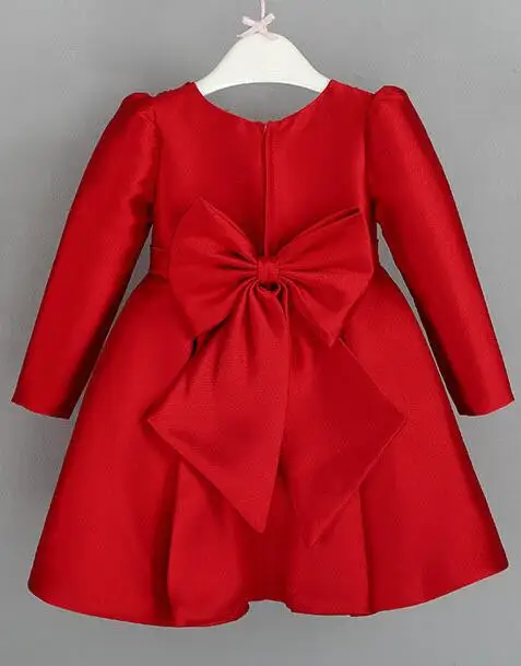Girl Red Sequins Dress Kids Prom Party Wedding Bridesmaid Ball Gown Long Sleeves Children's Costume For Birthday Dresses | Детская