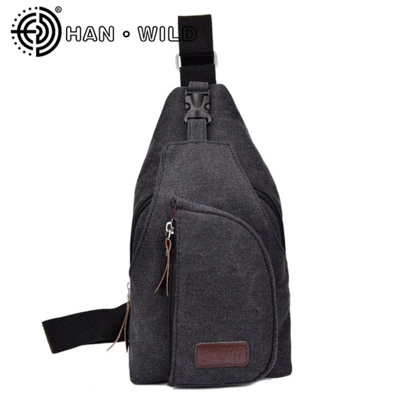 Модная сумка для человека Повседневное Сумка груди Холст Crossbody Back Pack Для мужчин