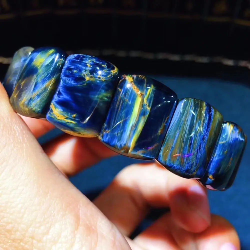 Новое поступление 2019 браслет из натурального синего камня пьестерсит для мужчин