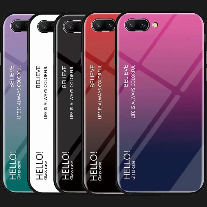 Honor 10 5 84 дюймов Роскошный чехол из закаленного стекла для телефона Huawei