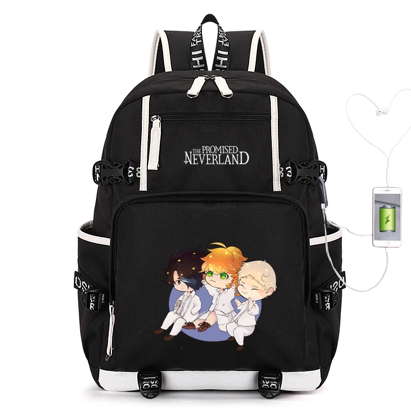 Обещанный рюкзак для ноутбука Neverland с зарядкой через usb, Норман Эмма, женский рюкзак, холщовые школьные сумки, большой рюкзак для книг, рюкзак для путешествий