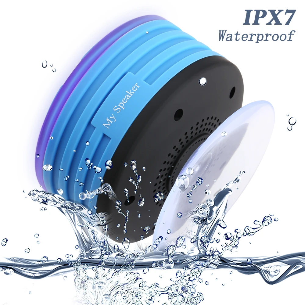 TOPROAD Водонепроницаемый IPX67 на открытом воздухе Bluetooth Динамик Портативный Беспроводной сабвуфер громкий Динамик душ Динамик s с светодиодный на присоске