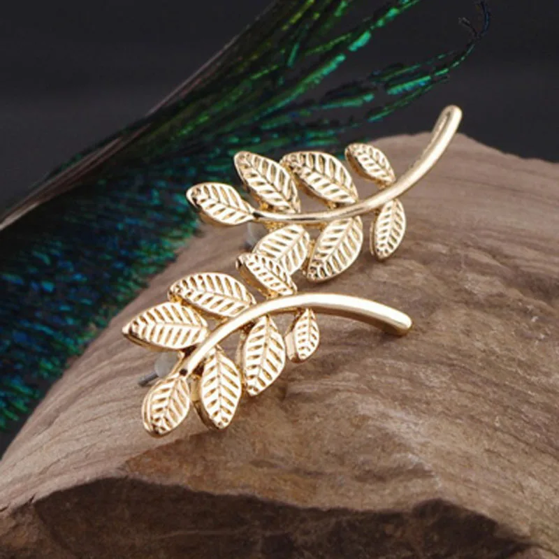 Женские серьги гвоздики с листьями в стиле украшения для свадьбы и помолвки