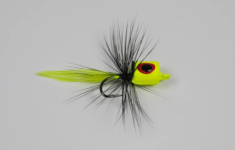 Wifreo 10 шт. Поппер муха Chartreuse цвет плавающие попперы муха приманка для ловли баса форели