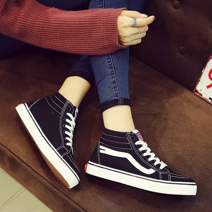 Новинка 2019 года Весенняя парусиновая обувь высокого качества женская для