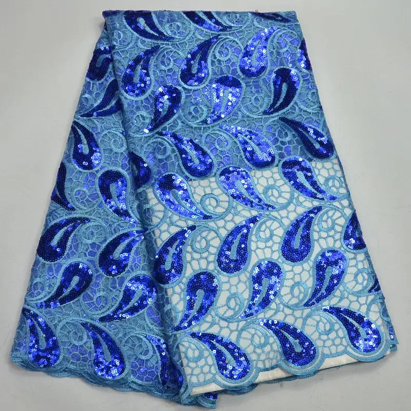 Африканская кружевная ткань с блестками Высококачественная нигерийская
