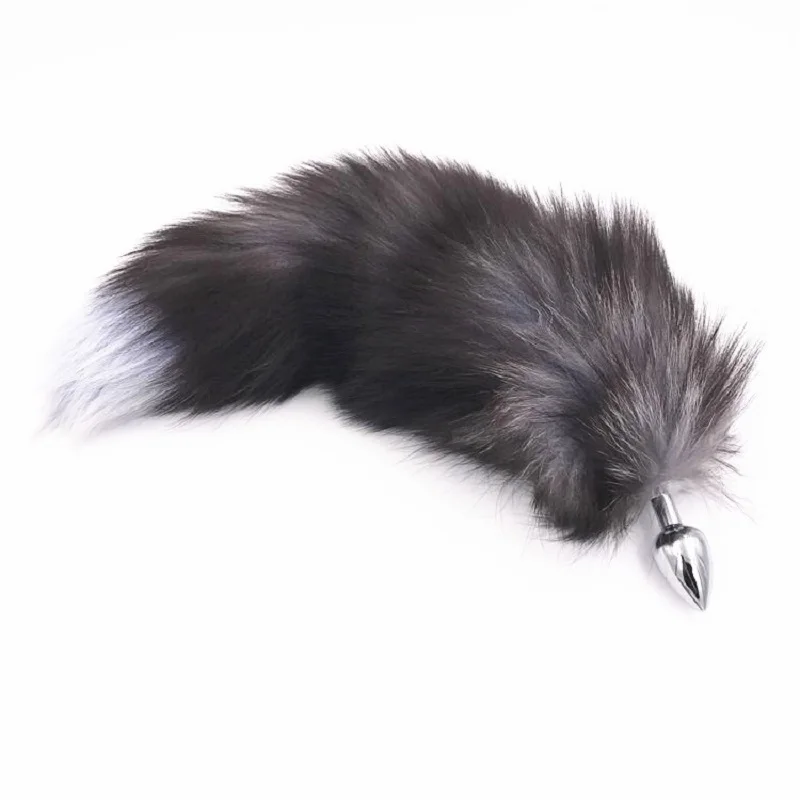 Medium size Fox Tail Anal butt Plug Metal For Men Women Adult product Sex Toy | Красота и здоровье