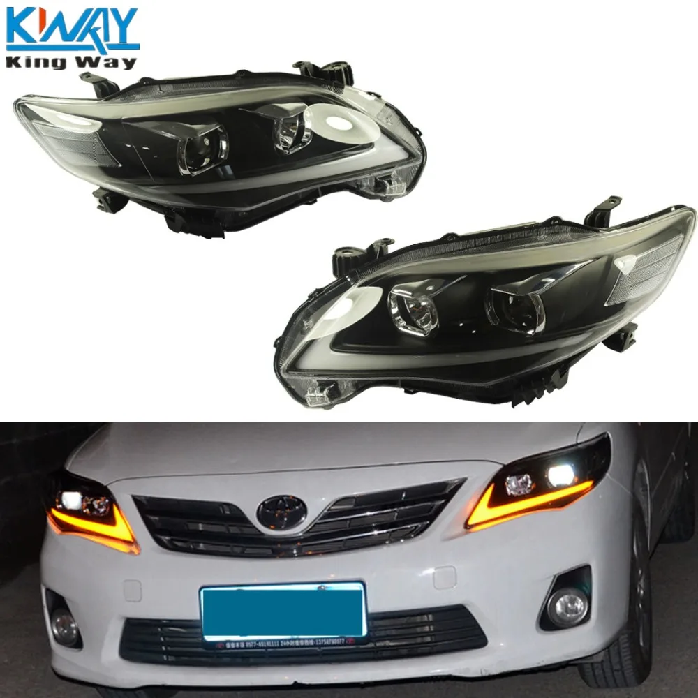 Передние фары, лампы для водителя, пассажирская сторона для 2011 2012 2013 Toyota Corolla Sedan