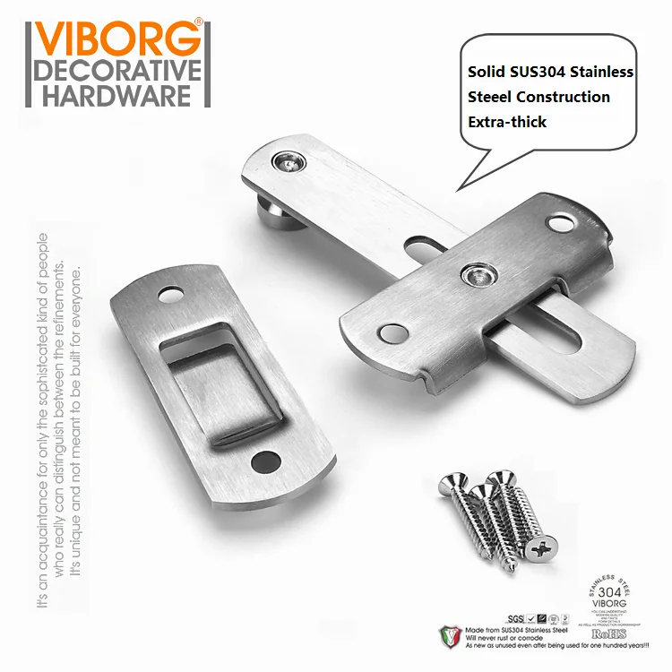 VIBORG Deluxe Solid SUS304 из нержавеющей стали, дверные болты, замки с защелкой, защитная защелка