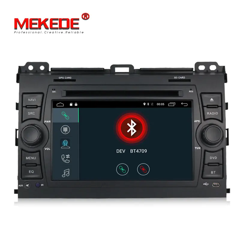 2din Android 7 1 четырехъядерный Автомобильный DVD Радио стерео плеер для Toyota Prado 120 2002 2009