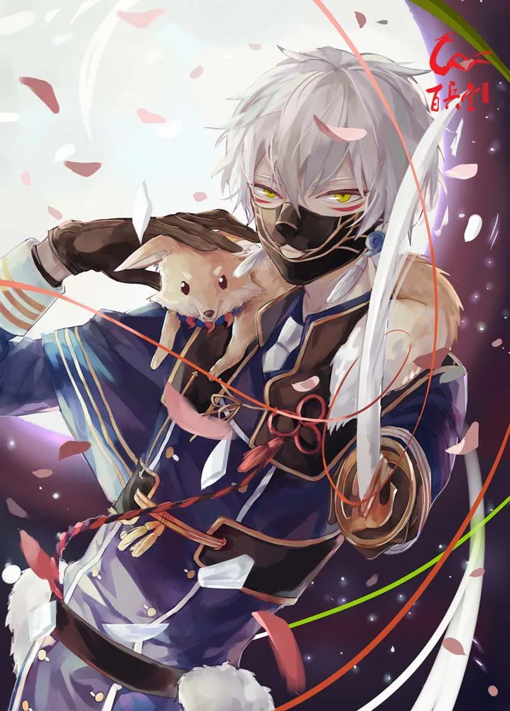 S0435 TOUKEN RANBU UCHIGATANA NAKIGITSUNE FOX FIRE NIHONTOU SWORD W/ BLACK SCABBARD 41&quot | Игрушки и хобби