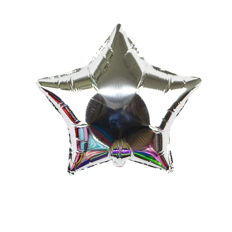 silver star 5 шт. воздушные шары из алюминиевой фольги со звездами для свадьбы, дня рождения, вечеринки, украшения для детей, подарки на день рождения, рождественские принадлежности, воздушные шары - Цвет: silver star