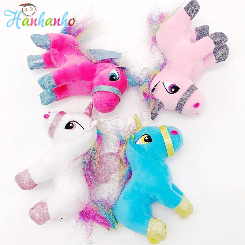 Cute Unicorn Plush Toy Small Pendant Soft Stuffed Animal Horse Licorne Unicornio Dolls Key Chain Kids Baby Toys Chiristmas Gift | Игрушки и