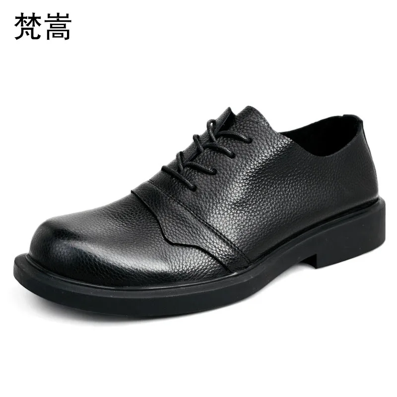 

cowhide fashion mens business shoes designer shoes men high quality Genuine Leather Lace-Up Men Dress Shoes spring autumn