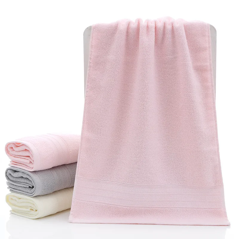 Женское 100% однотонное Хлопковое полотенце для лица 34*74 см простое и элегантное