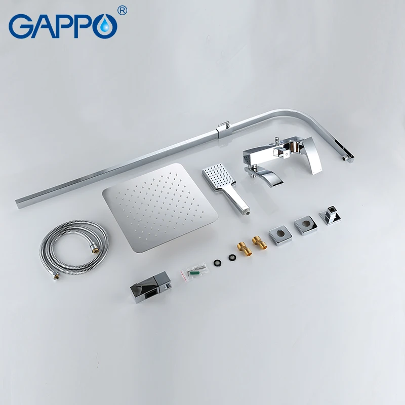 

GAPPO Shower system chrome bath faucet mixers bath set shower system shower set with basin faucet brass bathroom shower set