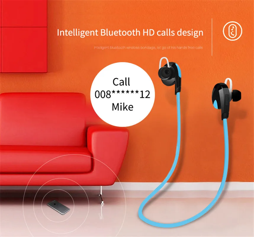 Jimate H7 спортивные наушники в ухо беспроводные Bluetooth стерео гарнитура бас для iPhone 6 7