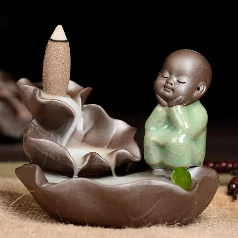 Креативная Ge Kiln The Thinking Monk горелка для благовоний конусы держатель керамическая