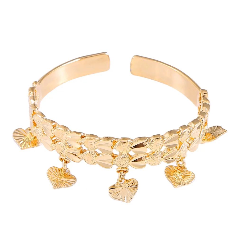 Kids Baby Boy Girl Jewelry Bangles Gold Color Kid Bangle &amp Bracelet Ethiopian Heart For Children | Украшения и аксессуары