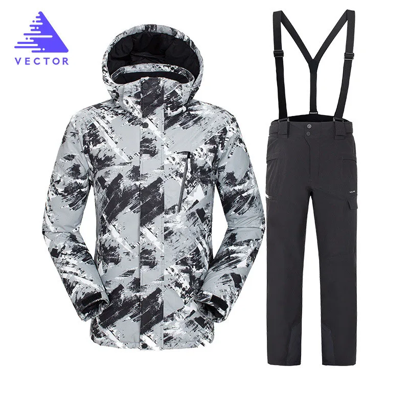 VECTOR Warm Winter Ski Suit Set Men Windproof Waterproof Skiing Snowboarding Suits Male Outdoor jacket + Pants Brand|brand ski jacket|ski jacketski