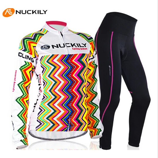 Hot Sale NUCKILY Women UV Proof Long Sleeve Cycling Set Bike Bicycle Professional Padded Pants Trouser Clothing Ciclismo S XXXL|clothing diy|trousers