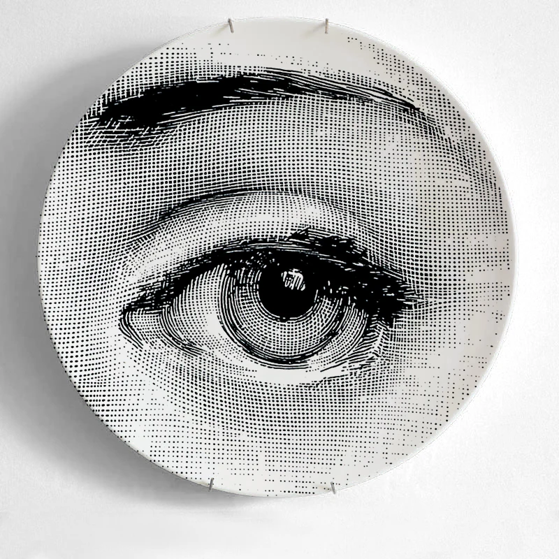 13 10-дюймовая шпилька для Fornasetti таблички для дома украшения Рождественские украшения для ужина пластина декоративная настенная посуда черный, белый цвет настенные тарелки - Цвет: 13