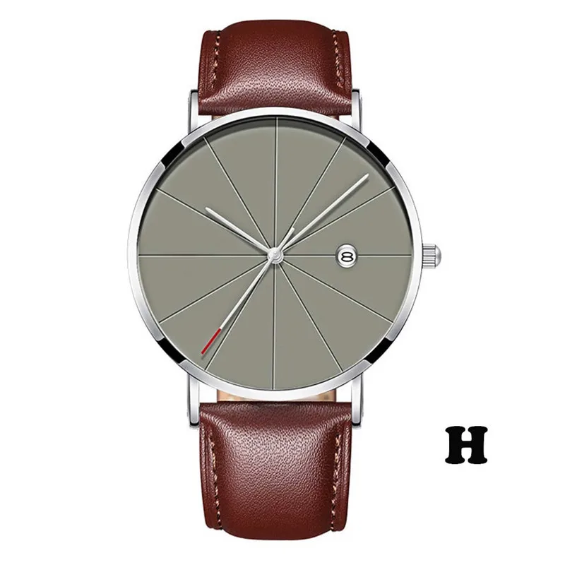 H Relogio Masculino модные минималистичные часы мужские брендовые Роскошные ультра-тонкие наручные часы Мужские часы erkek kol saati reloj hombre - Цвет: H