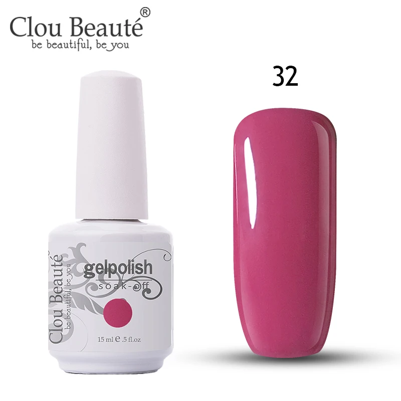 11032 Clou Beaute 15 мл замачиваемый УФ светодиодный Гель-лак для ногтей Базовое покрытие без протирания гель для ногтей золотой блеск телесного цвета лак 244 цветов - Цвет: 11032