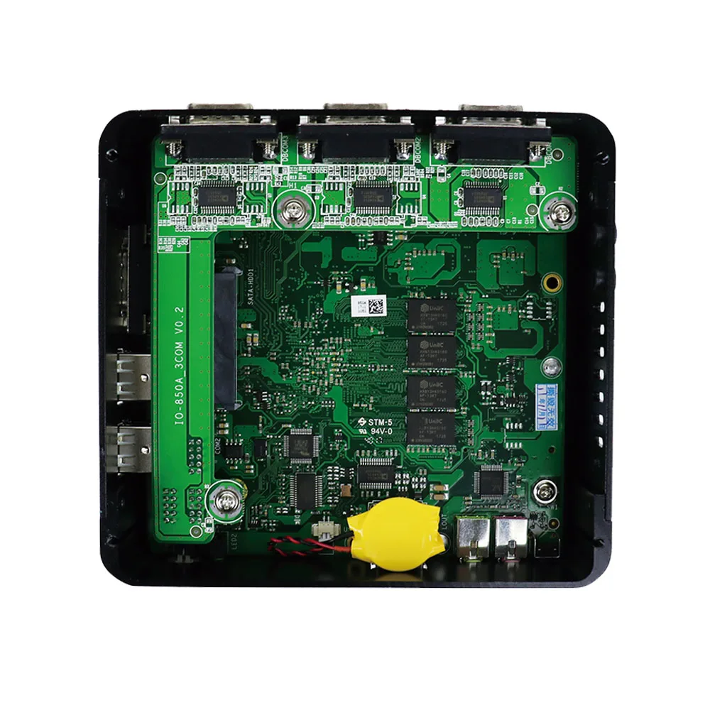 Мини ПК без вентилятора Yanlin J1900 четырехъядерный процессор 2 * intel i211 AT lan Встроенный