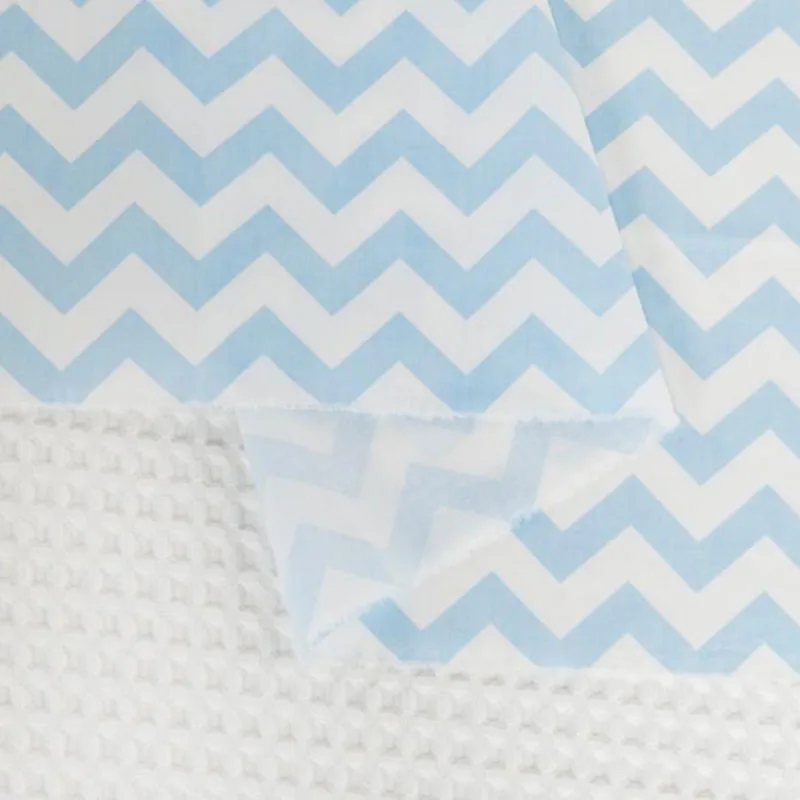 light blue 160 см* 50 см хлопок шеврон зигзаг 1 см Широкий желтый розовый серый красный черный синий ткань для комплект кровати «сделай сам» одежда пэчворк домашний декор - Цвет: light blue