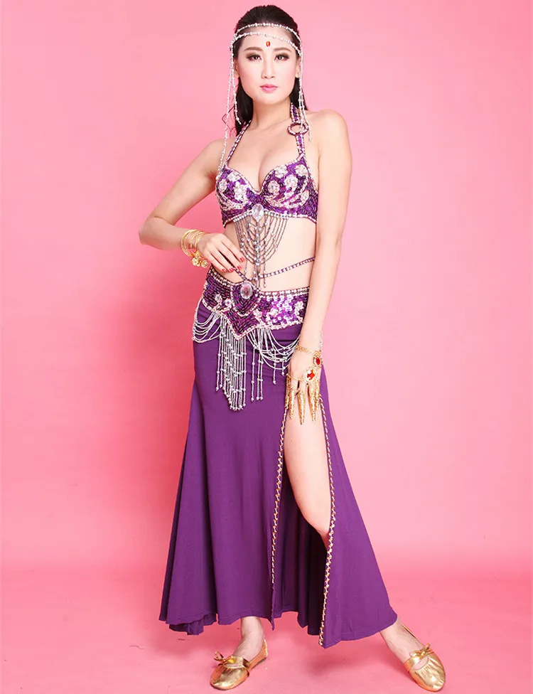 Индийское платье для женщин костюм танца живота 6 цветов ручная работа (юбка +