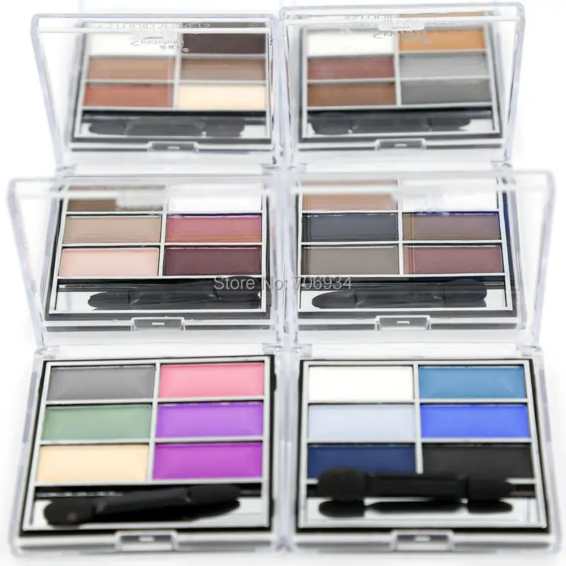 Палетка теней для век матовых макияж 6 цветов полноразмерная сетка 7 2 г BP6711 1 шт. |