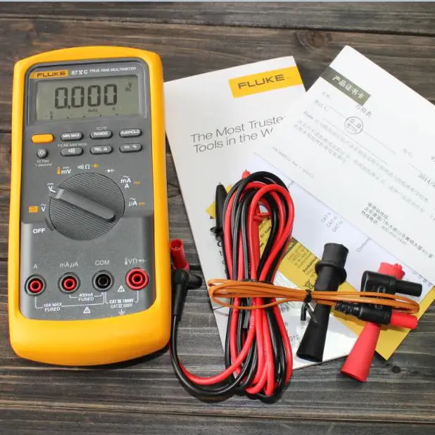 F87V C Fluke 87 в промышленный мультиметр F87V/C неразрывно безопасный мультиметр True RMS тестер проводимости F87V/C/E2 - Цвет: F87V C