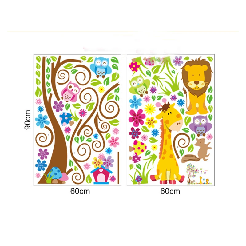 Настенные Стикеры для детской комнаты милые наклейки на стену с изображением