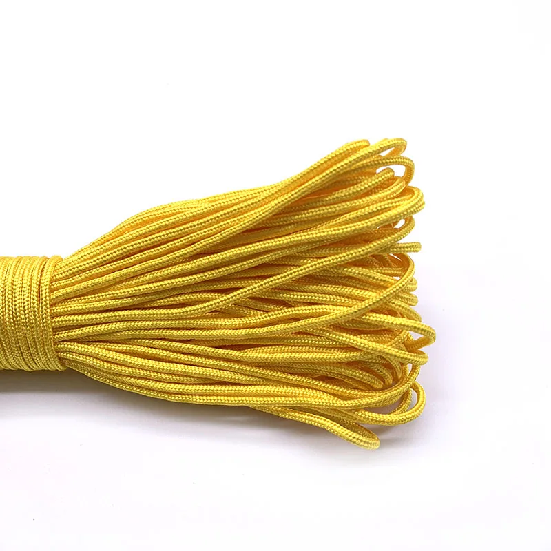Yellow Паракорд iqiuhike 2 мм 50FT 100FT(31 м) один стенд ядра Паракорд веревка Cuerda Escalada Браслеты Из паракорда Паракорда - Цвет: Yellow