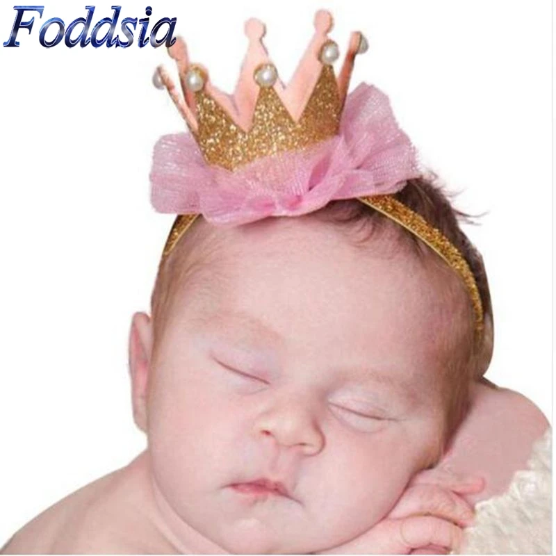 Детская повязка на голову foddasia эластичная для волос с цветочной короной девочек