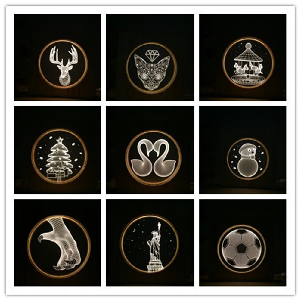 Переключатель дерева Ночной свет коготь Деревянный светильник Новинка площади