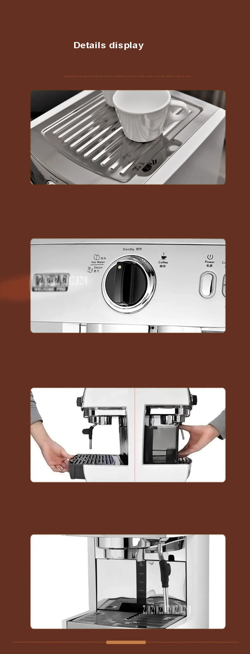 KD-130 1350 Вт Профессиональная Кофемашина для кофе капучино мокко эспрессо 15 бар Термоблок кофе латте капучино производитель 220 В