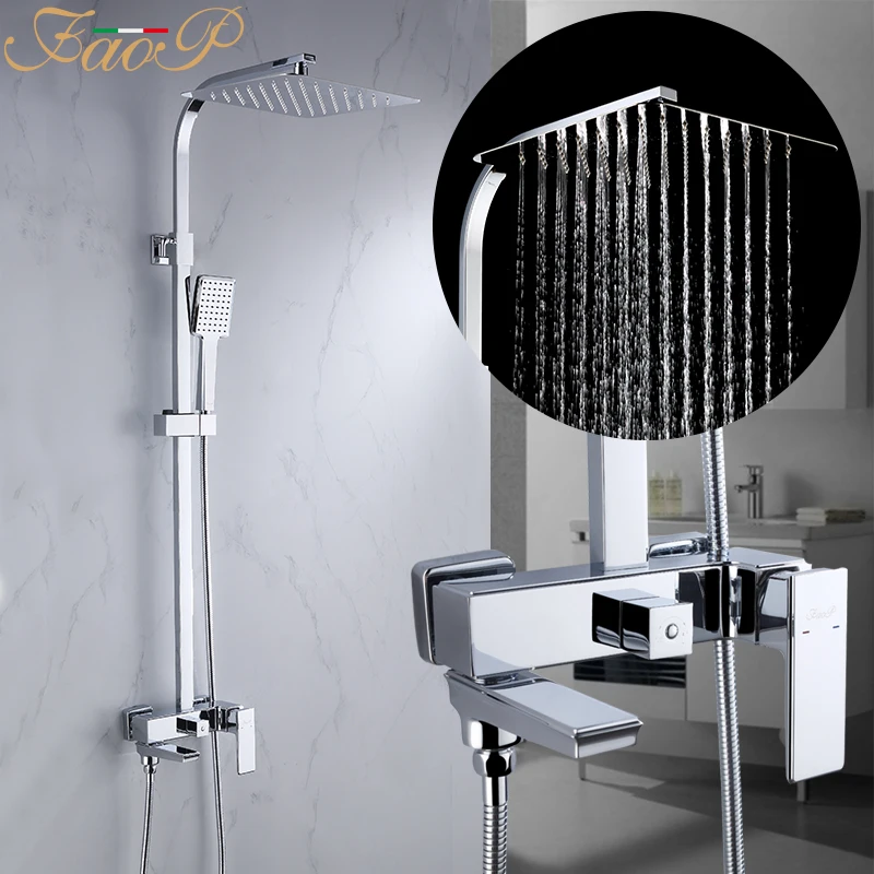 Смеситель для душа FAOP смеситель с дождевой насадкой настенный ванны кран
