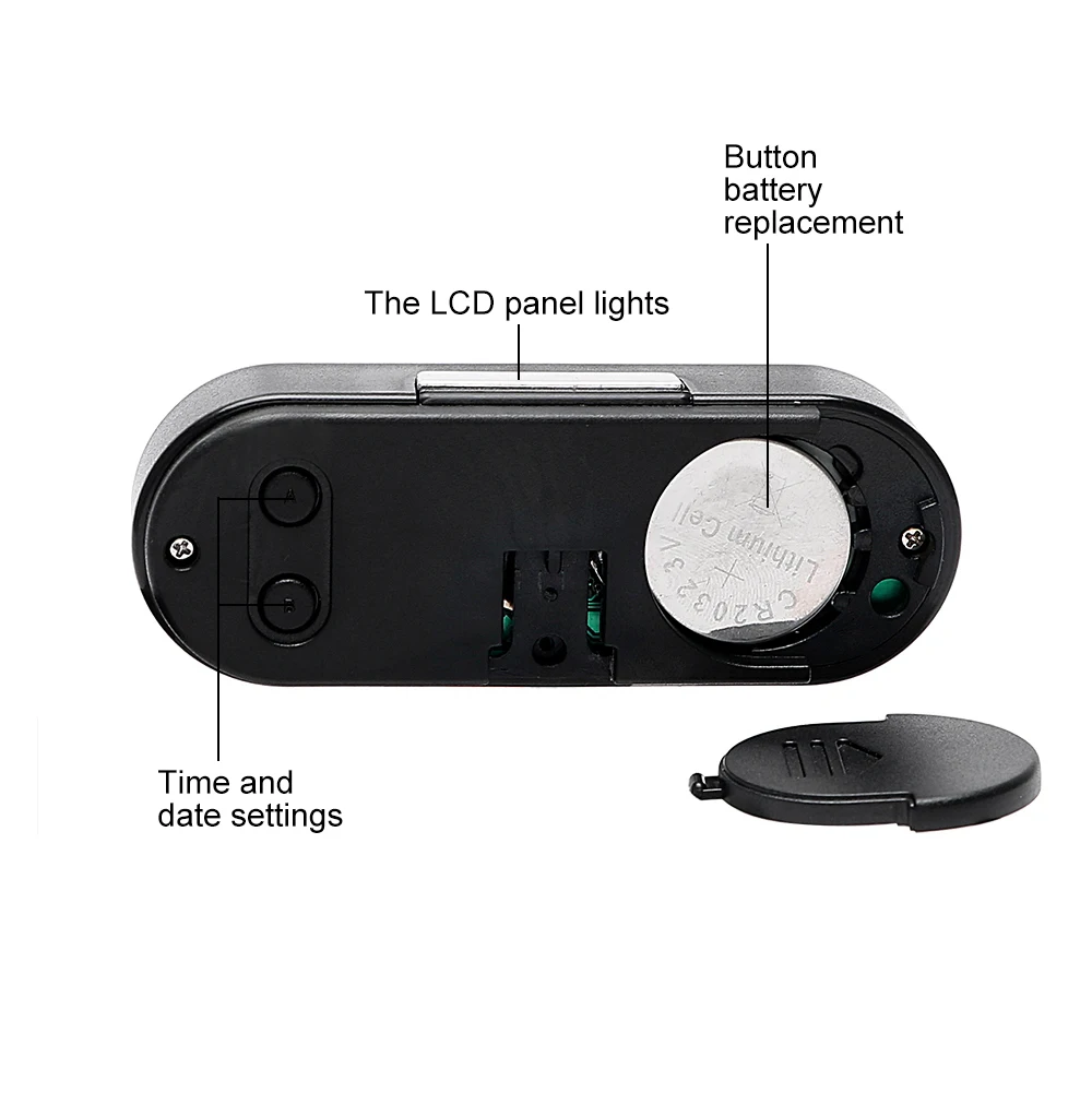 2 в 1 автомобиль цифровые часы авто Автомобильный термометр гигрометр украшение