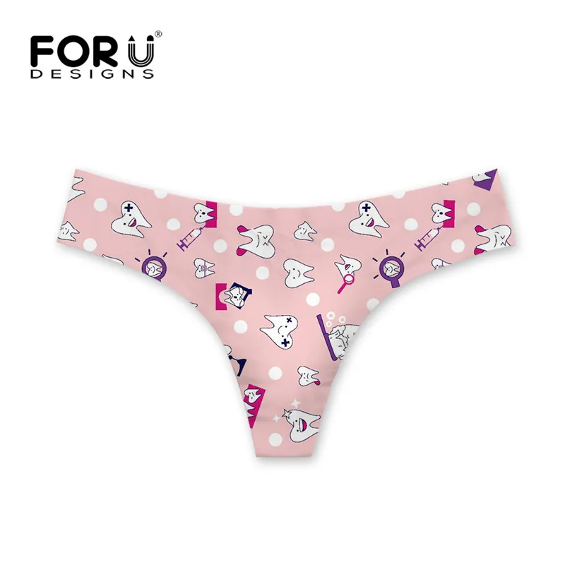 Модные сексуальные женские стринги FORUDESIGNS трусики забавное нижнее белье с зубным