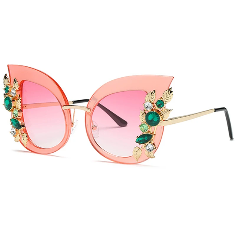 Модные солнцезащитные очки кошачий глаз для женщин брендовые дизайнерские