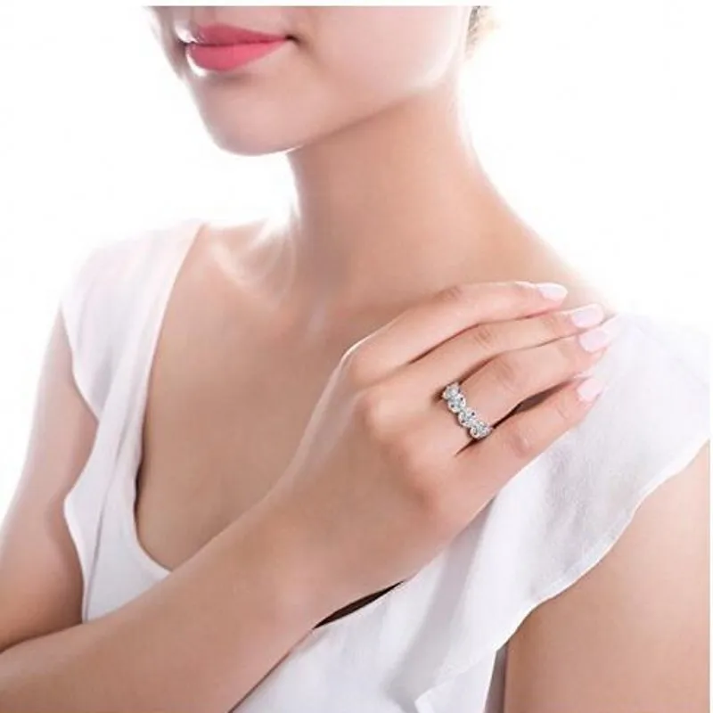 

choucong Flower shape Promise Finger Ring 925 Sterling Silver AAAAA cz Engagement Wedding Band Rings For Women Jewelry Gift