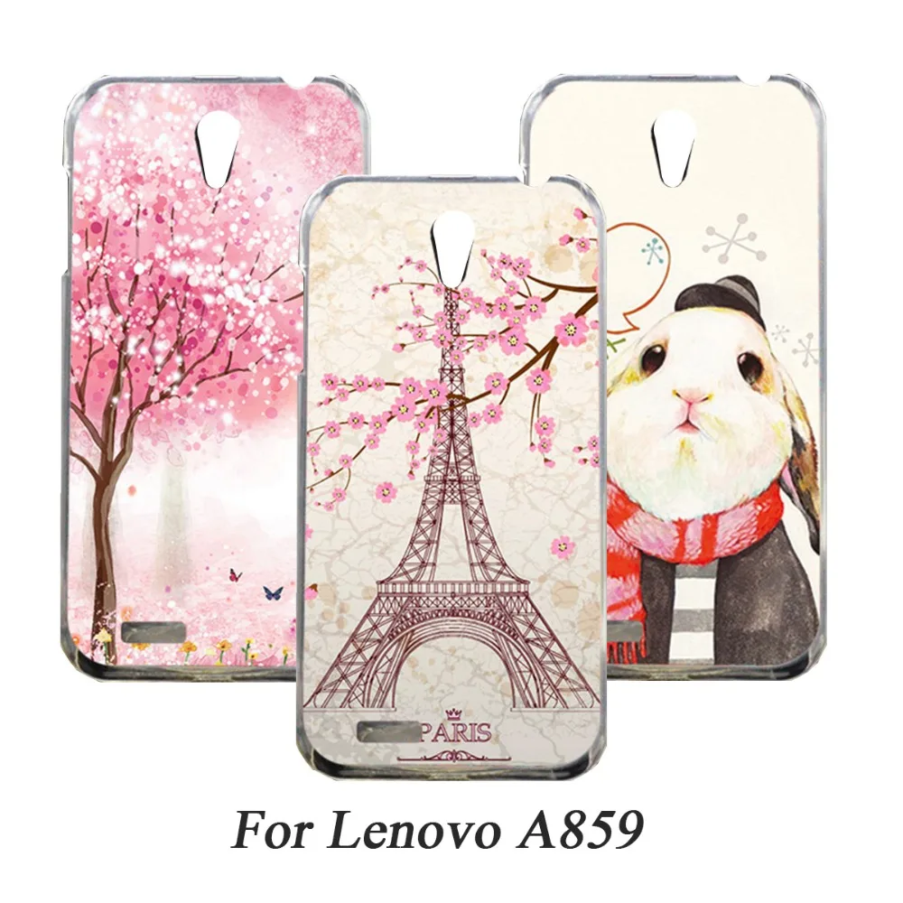 Мягкий чехол для телефона Lenovo A859 A 859 чехлы С Рисунком Тигра Эйфелевой