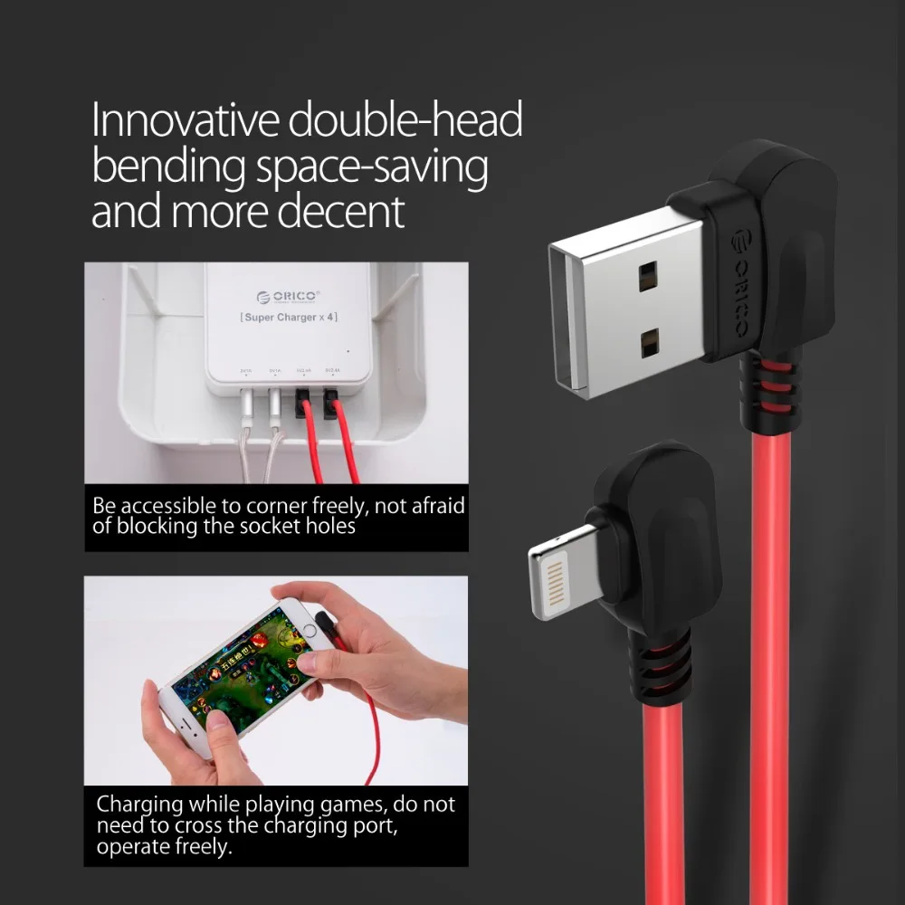 USB кабель ORICO для iPhone быстрой зарядки мобильный телефон зарядное устройство