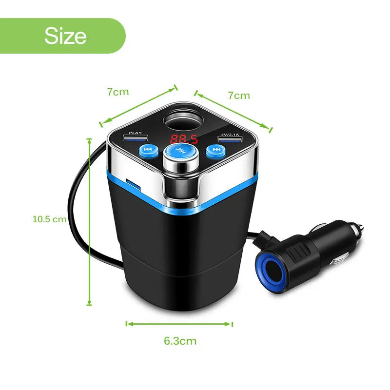 Автомобильный Bluetooth прикуриватель 2 порта USB|car kit fm transmitter|transmitter mp3fm transmitter mp3 |